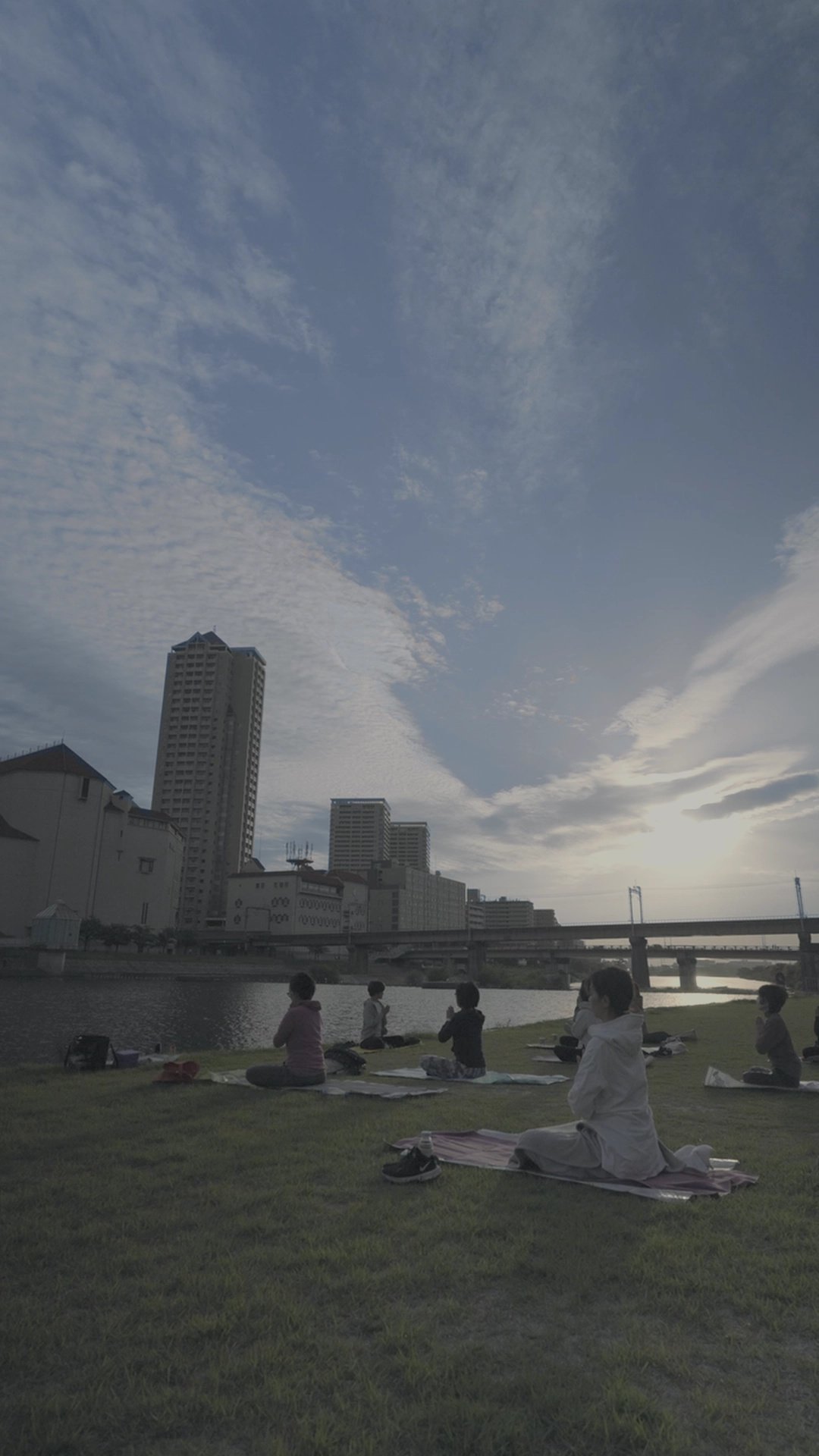 ヨガ教室の野外イベント